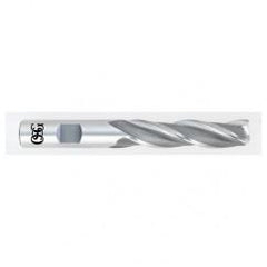 3/8 Dia. x 3-1/4 Overall Length 3-Flute Square End HSS-CO SE End Mill-Round Shank-Center Cutting-Uncoated - Eagle Tool & Supply