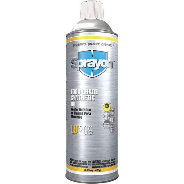 Sprayon - 15.25 oz Aerosol Spray Lubricant - Clear, -45°F to 280°F, Food Grade - Eagle Tool & Supply