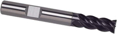 Guhring - 5/16", 13/16" LOC, 5/16" Shank Diam, 3-1/4" OAL, 4 Flute, Solid Carbide Square End Mill - Single End, FIREX Finish, Spiral Flute, 35/38° Helix, Centercutting, Right Hand Cut, Right Hand Flute, Series 4251 - Eagle Tool & Supply