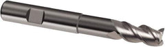 Guhring - 16mm, 22mm LOC, 16mm Shank Diam, 108mm OAL, 3 Flute, Solid Carbide Square End Mill - Single End, Uncoated, Spiral Flute, 39/40/41° Helix, Centercutting, Right Hand Cut, Right Hand Flute, Series 6703 - Eagle Tool & Supply