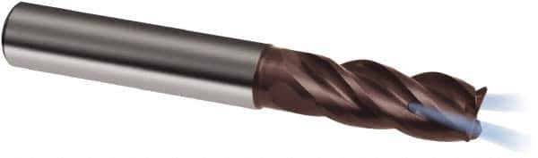 Guhring - 16mm, 32mm LOC, 16mm Shank Diam, 92mm OAL, 4 Flute, Solid Carbide Square End Mill - Single End, Nano-A Finish, Spiral Flute, 36/38° Helix, Centercutting, Right Hand Cut, Right Hand Flute, Series 6700 - Eagle Tool & Supply
