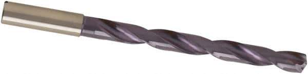 Guhring - 5.9mm, 140° Point, Spiral Flute, Solid Carbide Taper Length Drill Bit - nano-A Finish, 57mm Flute Length, 97mm OAL, Series 5746 - Eagle Tool & Supply