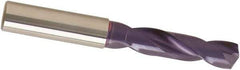 Guhring - 3mm 140° Spiral Flute Solid Carbide Screw Machine Drill Bit - nano-A Finish, Right Hand Cut, 20mm Flute Length, 62mm OAL, SU Point, Straight Shank - Eagle Tool & Supply