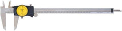 Mitutoyo - 0mm to 300mm Range, 0.02 mm Graduation, 1mm per Revolution, Dial Caliper - White Face, Accurate to 0.04mm, 50mm Jaw Length - Eagle Tool & Supply
