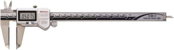 Mitutoyo - 0 to 200mm Range, 0.01mm Resolution, IP67 Electronic Caliper - 0.001" Accuracy, SPC Output - Eagle Tool & Supply