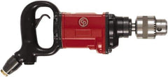 Chicago Pneumatic - 5/8" Keyed Chuck - D-Handle with Side Handle, 800 RPM, 20 LPS, 1 hp - Eagle Tool & Supply