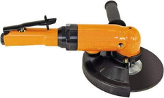 Cleco - 5" Wheel Diam, 12,000 RPM, Pneumatic Angle & Disc Grinder - M14 Spindle, 33.6 CFM, Bottom Exhaust - Eagle Tool & Supply