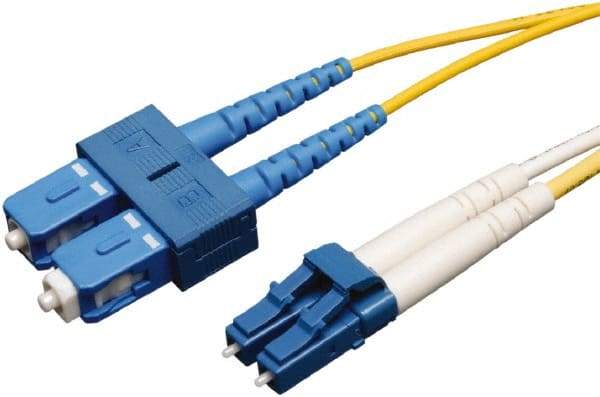 Tripp-Lite - 6' Long, LC/SC Head, Singlemode Fiber Optic Cable - Aqua, Use with LAN - Eagle Tool & Supply