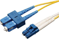 Tripp-Lite - 10' Long, LC/SC Head, Singlemode Fiber Optic Cable - Aqua, Use with LAN - Eagle Tool & Supply