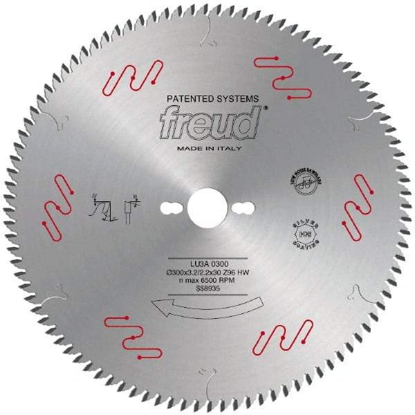 Freud - 220mm Diam, 30mm Arbor Hole Diam, 64 Tooth Wet & Dry Cut Saw Blade - Carbide-Tipped, Standard Round Arbor - Eagle Tool & Supply