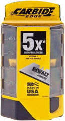 DeWALT - 50 Piece Steel Utility Knife Blade - 2-1/2" OAL - Eagle Tool & Supply