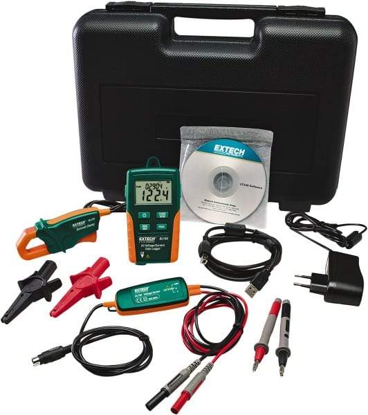 Extech - 600 VAC Max Voltage, Voltage Tester - LCD Display, AAA Power Supply - Eagle Tool & Supply