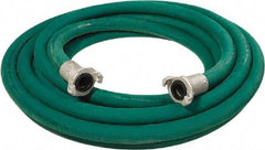 Alliance Hose & Rubber - 1" Inside x 1.88" Outside Diam, Grade 0 Synthetic Rubber, Sandblast Hose - Green, 25' Long, 150 psi Working Pressure - Eagle Tool & Supply