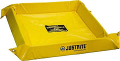 Justrite - 40 Gal Low Wall Berm - 4" High x 4' Wide x 4" Long - Eagle Tool & Supply