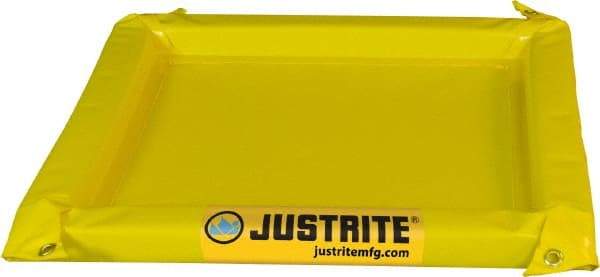 Justrite - 20 Gal Low Wall Berm - 2" High x 4' Wide x 4" Long - Eagle Tool & Supply