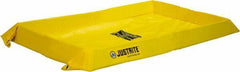 Justrite - 60 Gal Low Wall Berm - 4" High x 4' Wide x 6" Long - Eagle Tool & Supply