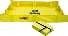 Justrite - 119 Gal Low Wall Berm - 4' Wide x 6" Long - Eagle Tool & Supply