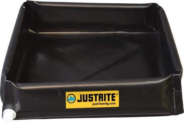 Justrite - 110 Gal Low Wall Berm - 6' Wide x 6" Long - Eagle Tool & Supply