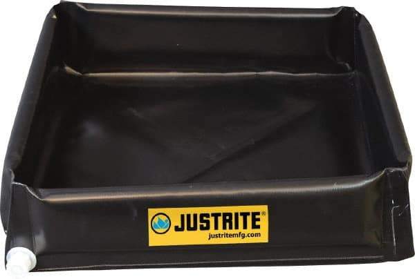 Justrite - 55 Gal Low Wall Berm - 4' Wide x 4" Long - Eagle Tool & Supply