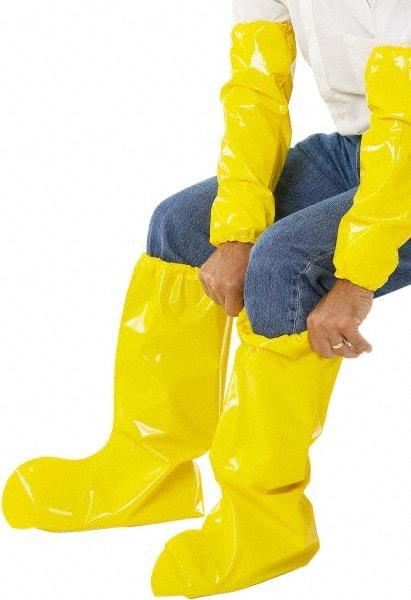 PolyConversions - Size L, Polyolefin, Non-Skid Boot Cover - Yellow, Chemical Resistant - Eagle Tool & Supply