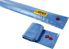 Justrite - 25' Long x 3/4' Wide, PVA Boom/Drain Dam - Light Blue, Use to Stop Contaminated Groundwater From Going Down the Drain - Eagle Tool & Supply