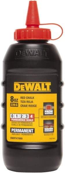 DeWALT - 8 oz Container Chalk Refill - Permanent Red - Eagle Tool & Supply