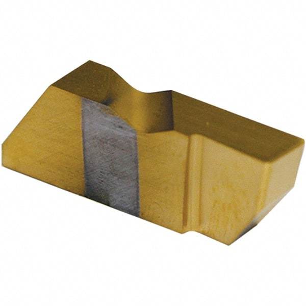 Tool-Flo - 3125FLGD Grade AC3R, 3.18mm Cutting Width Carbide Grooving Insert - 1/4" Max Depth of Cut, Right Hand, 0.005 to 0.01" Corner Radius, TiAlN Finish - Eagle Tool & Supply