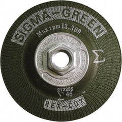 Rex Cut Product - 46 Grit, 4-1/2" Wheel Diam, Type 27 Depressed Center Wheel - Zirconia Alumina/Aluminum Oxide Blend - Eagle Tool & Supply