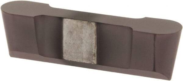 Tool-Flo - 250VDB Grade AC50, 1/4" Cutting Width Carbide Grooving Insert - 13/16" Max Depth of Cut, Neutral, 1/8" Corner Radius, AlTiN Finish - Eagle Tool & Supply