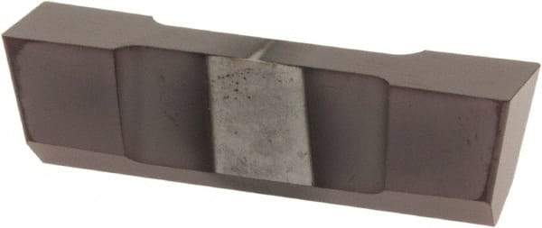 Tool-Flo - 250VDG Grade AC50, 1/4" Cutting Width Carbide Grooving Insert - 1-1/2" Max Depth of Cut, Neutral, 0.015" Corner Radius, AlTiN Finish - Eagle Tool & Supply