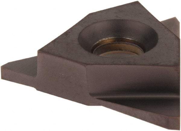 Tool-Flo - 43TNMC Grade AC50, 1.57mm Cutting Width Carbide Grooving Insert - 0.15" Max Depth of Cut, Right Hand, AlTiN Finish - Eagle Tool & Supply