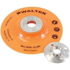 WALTER Surface Technologies - 4-1/2" Diam Disc Backing Pad - 13,300 RPM - Eagle Tool & Supply