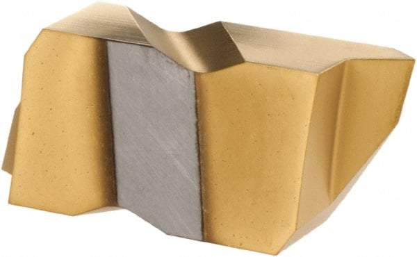Hertel - ITF4 Grade HC335, Internal/External Partial Profile 60° Threading Insert - 0.6 to 2.5mm & 10 to 44 TPI Ext Pitch, 10 to 2.5mm & 9 to 24 TPI Int Pitch, Right Hand Insert, TiN Finish, Carbide - Eagle Tool & Supply