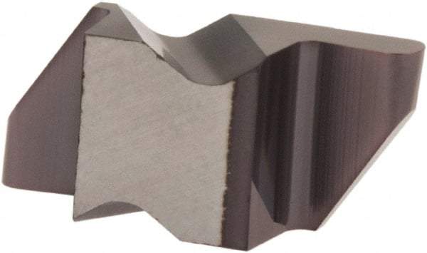 Tool-Flo - 3062FLR Grade AC3, 1/8" Cutting Width Carbide Grooving Insert - 0.18" Max Depth of Cut, Right Hand, 1/16" Corner Radius, AlTiN Finish - Eagle Tool & Supply