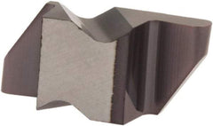 Tool-Flo - 3031FLR Grade AC50, 1/16" Cutting Width Carbide Grooving Insert - 1/8" Max Depth of Cut, Left Hand, 0.031" Corner Radius, AlTiN Finish - Eagle Tool & Supply