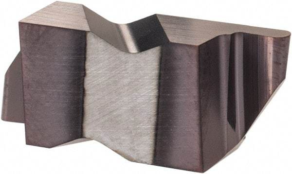 Hertel - 3031IRD Grade HC225, 1.57mm Cutting Width Carbide Grooving Insert - 1/8" Max Depth of Cut, Right Hand, 0.031" Corner Radius, TiAlN Finish - Eagle Tool & Supply