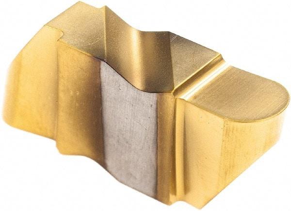 Hertel - 4125IR K Grade HC335, 6.35mm Cutting Width Carbide Grooving Insert - 6.35mm Max Depth of Cut, Right Hand, 1/8" Corner Radius, TiN Finish - Eagle Tool & Supply