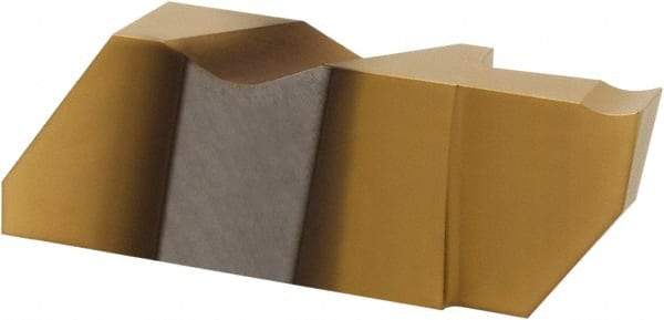 Hertel - 4189IFD K Grade HC335, 4.8mm Cutting Width Carbide Grooving Insert - 3/8" Max Depth of Cut, Left Hand, TiN Finish - Eagle Tool & Supply