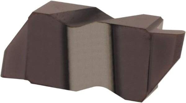 Hertel - 4125IR K Grade HC215, 6.35mm Cutting Width Carbide Grooving Insert - 6.35mm Max Depth of Cut, Right Hand, 1/8" Corner Radius, TiAlN Finish - Eagle Tool & Supply