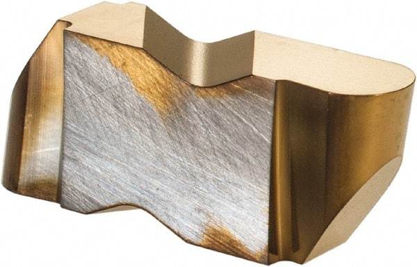 Hertel - 3094IR Grade HC335, 4.8mm Cutting Width Carbide Grooving Insert - 4.57mm Max Depth of Cut, Right Hand, 3/32" Corner Radius, TiN Finish - Eagle Tool & Supply