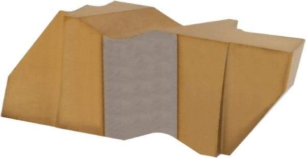Hertel - 3125IF Grade HC120, 3.18mm Cutting Width Carbide Grooving Insert - 0.18" Max Depth of Cut, Left Hand, TiN Finish - Eagle Tool & Supply
