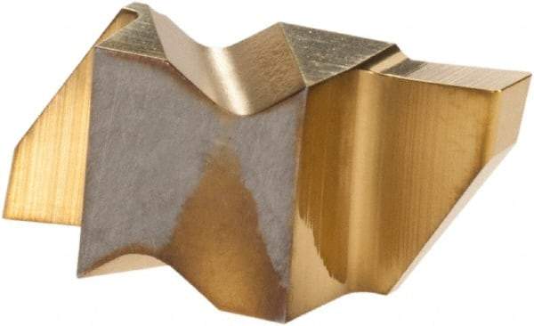 Hertel - 2062IGP Grade HC335, 1.57mm Cutting Width Carbide Grooving Insert - 2.79mm Max Depth of Cut, Right Hand, TiN Finish - Eagle Tool & Supply