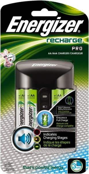 Energizer - 100 to 240 Volt Recharge Pro Charger - NiMH Compatible - Eagle Tool & Supply