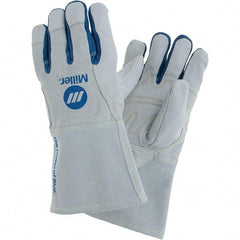 Miller Electric - Welder's & Heat Protective Gloves - ARMOR LN WHT XL 1/PR ARC MIG WELDING GLOVES - Eagle Tool & Supply
