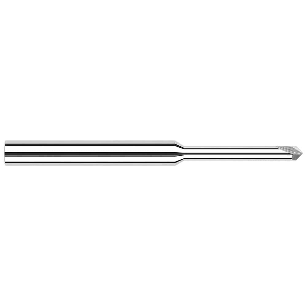 Harvey Tool - 1/16" Diam 30°/150° 2-Flute Single End Solid Carbide Chamfer Mill - Exact Industrial Supply