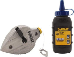 DeWALT - 100' Long Reel & Chalk Set - Blue, Includes 4 oz Blue Chalk - Eagle Tool & Supply