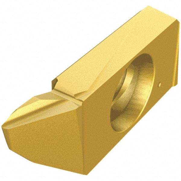 Iscar - 22SCIR Grade IC1008, 1mm Cutting Width Carbide Grooving Insert - 3mm Max Depth of Cut, 0.08mm Corner Radius, TiAlN/TiN Finish - Eagle Tool & Supply