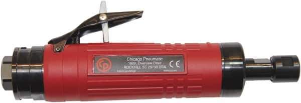 Chicago Pneumatic - 1/4" Collet, Straight Handle, Air Angle Die Grinder - 12,000 RPM, Rear Exhaust, 33.9 CFM, 1.2 hp, 90 psi, 9.5mm Inlet - Eagle Tool & Supply