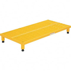 Vestil - 5" High x 24" Wide x 48" Deep, Yellow Step Stand - Steel, 500 Lb Capacity - Eagle Tool & Supply