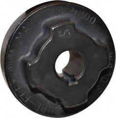 TB Wood's - 1" Max Bore Diam, 1/4" x 1/8" Keyway Width x Depth, 3-1/4" Hub, 5 Flexible Coupling Flange - 3-1/4" OD, 1-3/64" OAL, Sintered Steel, Type J - Eagle Tool & Supply